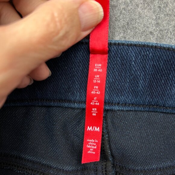 Spanx Pull On Jean-ish Ankle Leggings Jeans Women's Size Medium Medium Wash - Picture 5 of 13